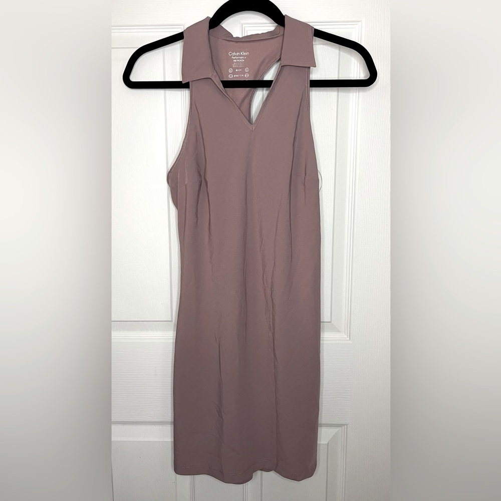 CALVIN KLEIN Performance Active V Neck Racerback Tennis Golf Dress Size XS